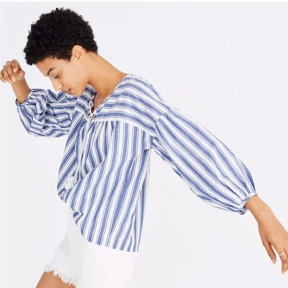 NWOT • Madewell • peasant top in shea stripe - Picture 3 of 12
